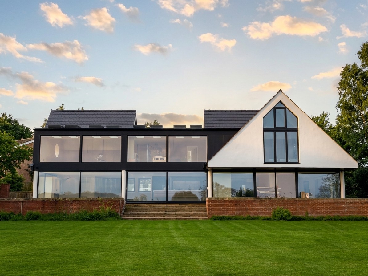 Greenbank completed rear elevation